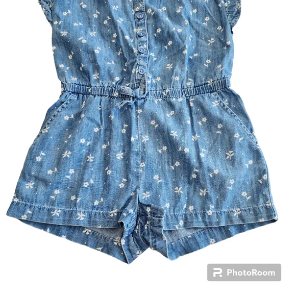 Girls Gap Chambray romper size 4 years. Shorts. - Picture 4 of 7